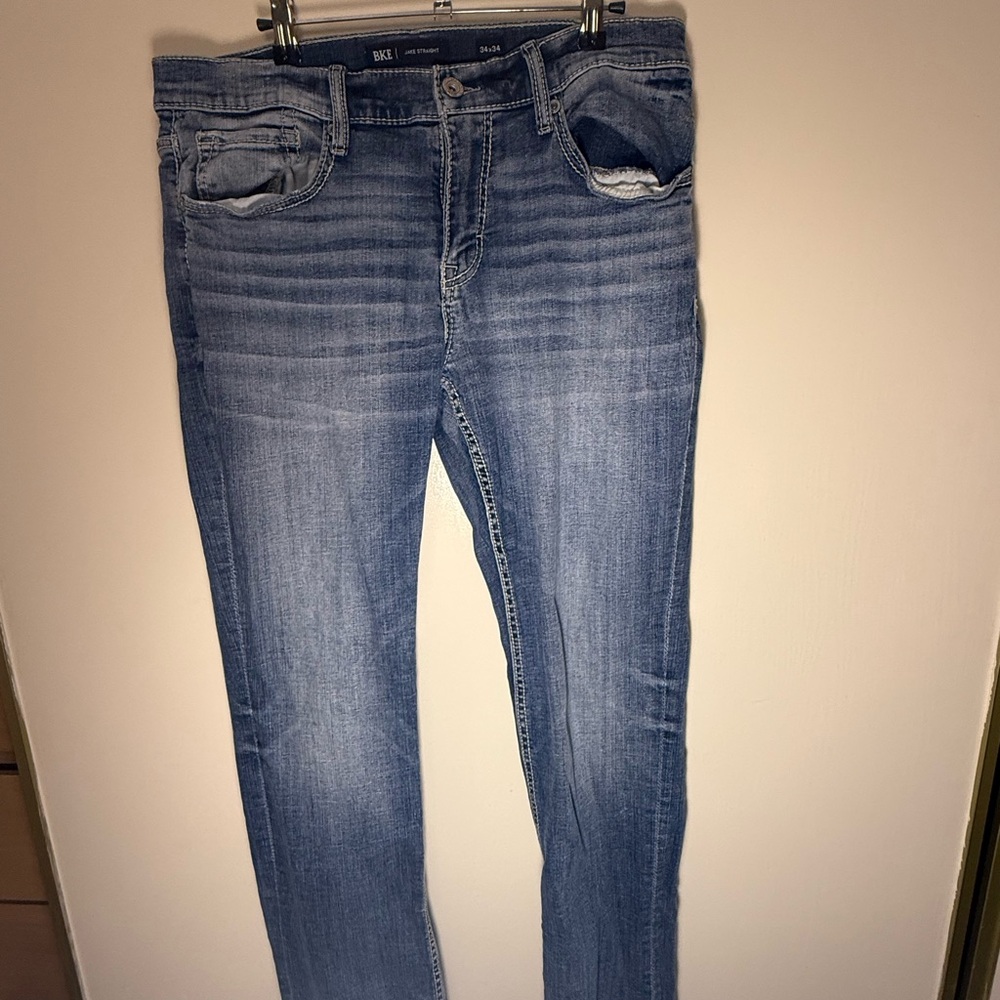 BKE Jake Straight Blue Jeans 34x34